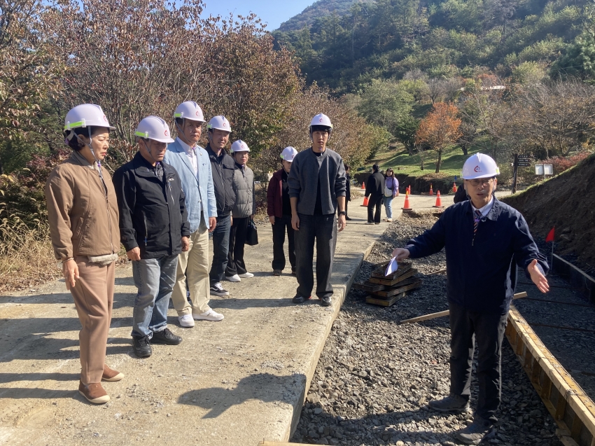 청주시의회 농업정책위원회, 미원별빛자연휴양림 현장 방문