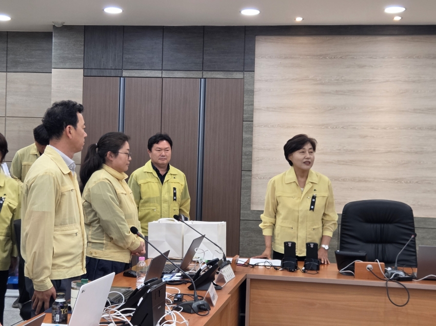 임은성 청주시의회 의장, 집중호우 피해 현장 긴급 점검