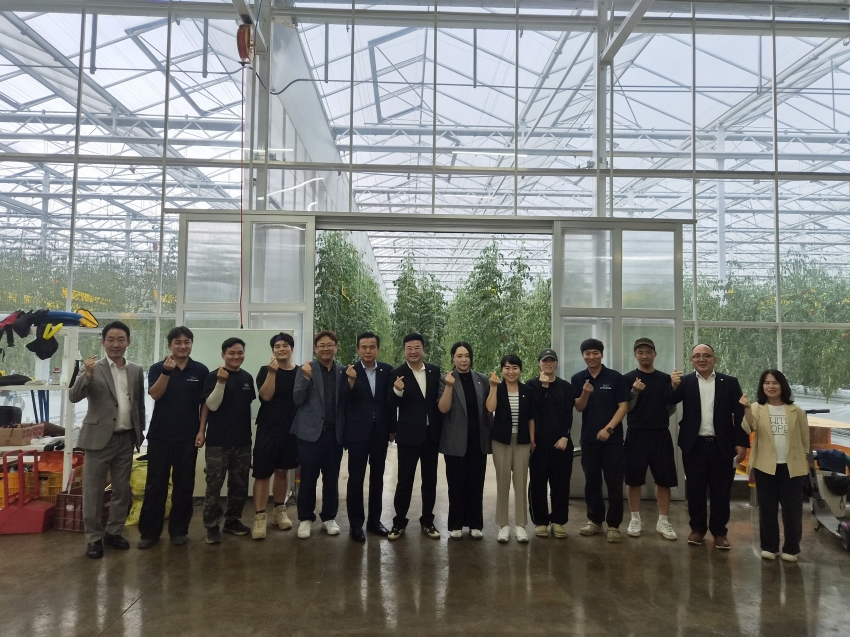 주시의회 농업정책위원회, 스마트팜·공공급식 현장 방문
