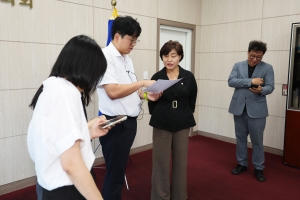 도민체전 인사말 영상 촬영 4번째